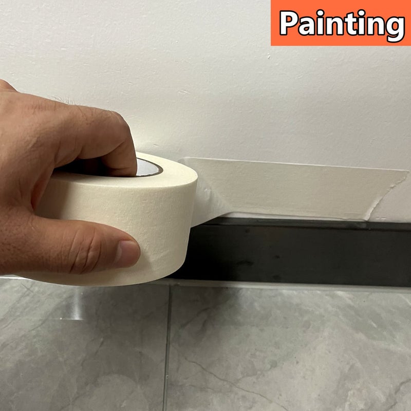 CHUANGSEED 3-Pack White Masking Tape General Purpose Beige Painters Tape 1.88 inch x 60 Yards for Basic Painting, Home, Office, School Stationery, Arts, Crafts and Decoration - Image 5